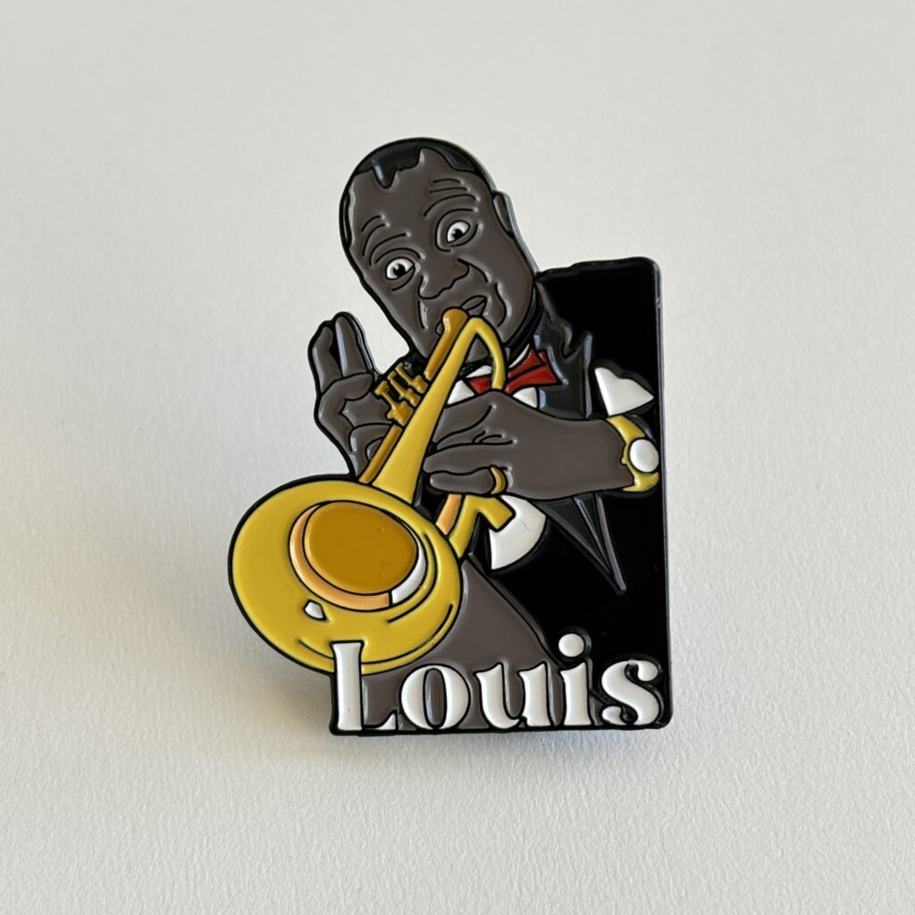 Louis Armstrong Trumpet Music Pin